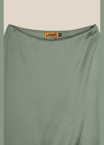 Оливковая повседневный однотонная юбка LAWA