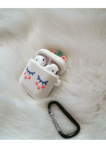 Чохол для навушників AirPods 1, 2 Єдиноріг силіконовий білий Trends Airpods 1/2 (360897122)