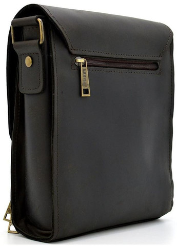 Сумка планшет через плече чоловіча з натуральної шкіри середня для документів та для телефону Коричневий 35737 TARWA (337466424)