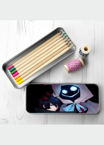 Органайзер для канцелярського приладдя металевий, кейс для дрібниць Мемуари Ванітаса #001 7*18 см Silver No Brand (309159888)