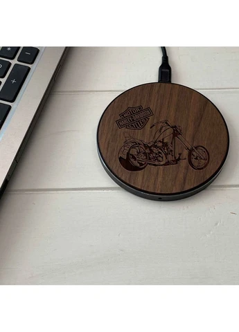 Бездротова зарядка Fast Charger гравіювання Harley SkinWood (396756973)