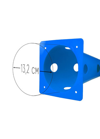 Конусы-фишки спортивные 31 см (набор 4 штуки) синие EasyFit (361668506)
