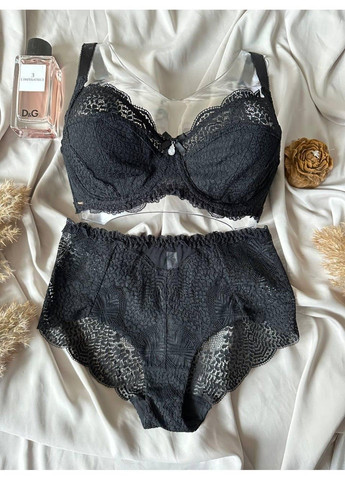 Чорний комплект бюстгальтер + трусики шортики 11389 чорний Lanny Mode