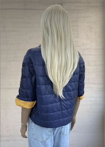 Синяя демисезонная трендовая легкая куртка демисезонная QUARTETTO