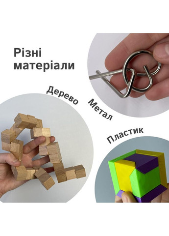 Адвент-календарь головоломок Puzzlenge — 12 ячеек, 14 головоломок разных типов и материалов No Brand (366072772)