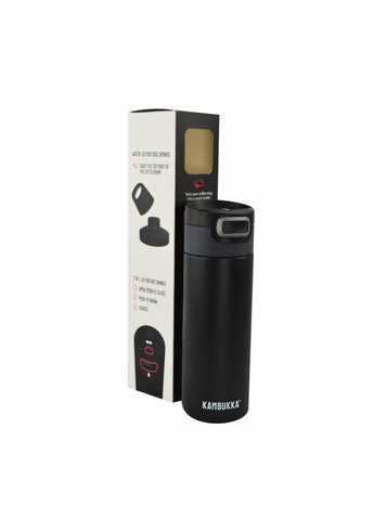 Набор из термокружки и крышки Etna Grip 500 мл черный 1101052 Kambukka (316517565)