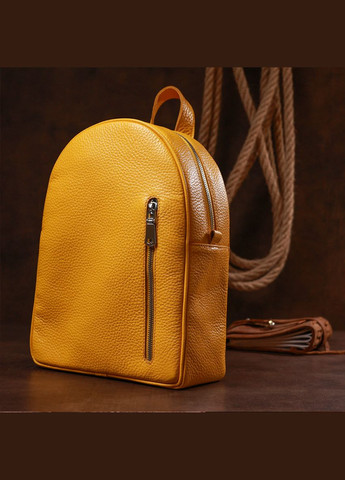 Яскравий жіночий рюкзак з натуральної шкіри 16321 Жовтий Shvigel (328449818)
