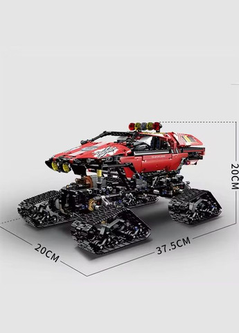 Конструктор споротивний позашляховик на гусеничному ходу на дистанційному управлінні на 1381 деталь, червоний Mould King (358688554)