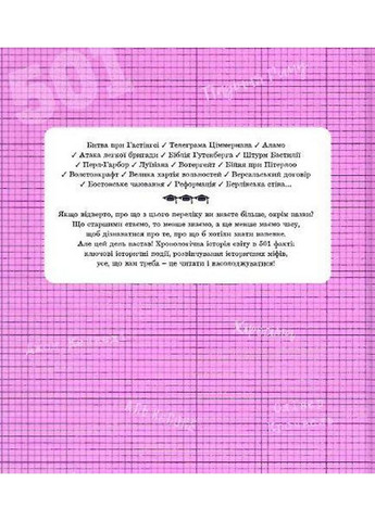 Книга 501 факт, який потрібно знати з... історії (українською мовою) Видавництво Старого Лева (322123210)