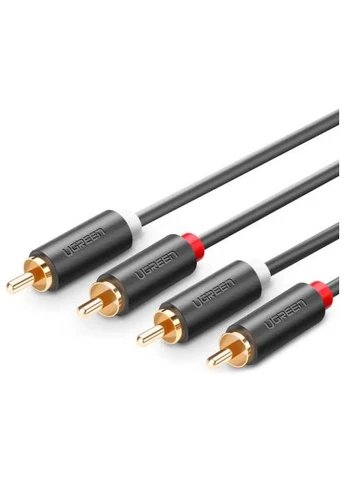 Кабель мультимедійний (10519) Ugreen 2xRCA M to 2xRCA M 3.0m AV104 black (389130792)