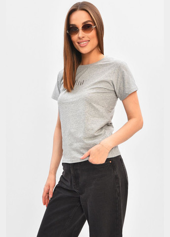 Футболка жіноча сірого кольору Let's Shop - (339601724)
