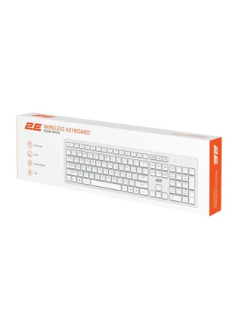 Клавиатура мембранная KS260 106key, WL, EN/UK, белый 2E (387360826)