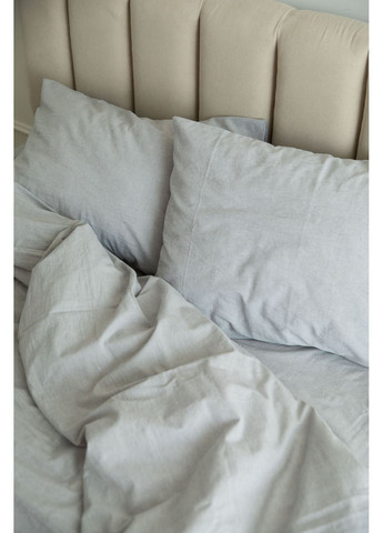 Постельное белье вареный хлопок "Белый" Двухспальный, Простыня на резинке, наволочки 50х70 IN.HOME_UA (371141779)