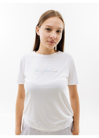 Белая демисезон футболка cotton tee holographic logo Australian