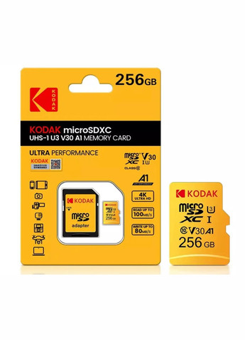 Карта памяти MicroSD (microSDXC) 256Gb + адаптер Kodak (298940549)