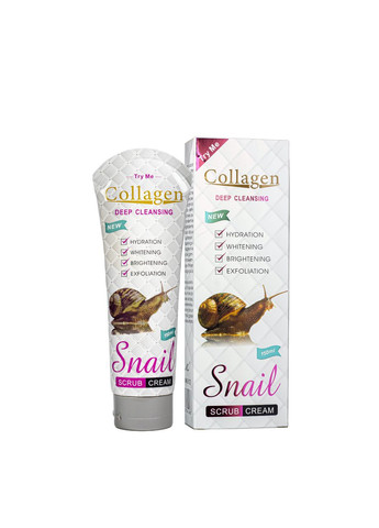 Cкраб для обличчя Collagen Snail Scrub Cream Deep Cleasing 150 мл PM6912 No Brand (317175157)