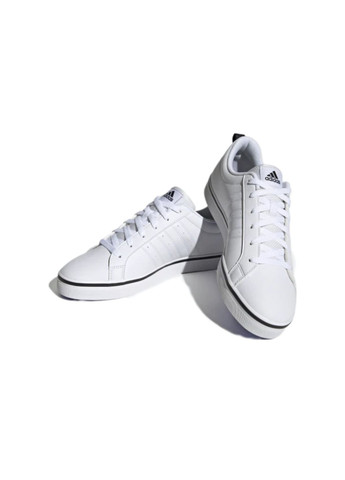 Белые всесезонные кроссовки vs pace 2.0 3-stripes branding synthetic nubuck adidas