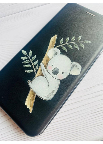Чохол-книжка чорний з малюнком на Xiaomi Redmi Note 12 Коала (принт 132) Creative (360707057)