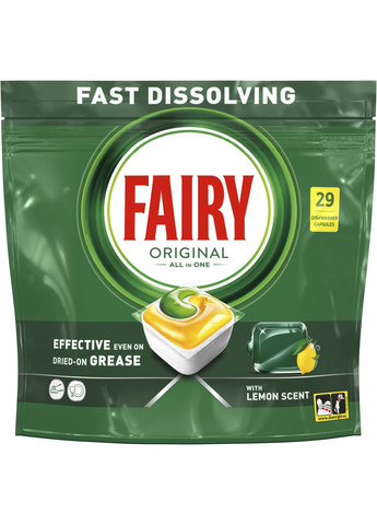 Капсулы для посудомоечных машин Original Все-в-1, 29 шт. Fairy 8700216237314 (333654433)
