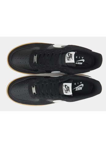 Чорні кросівки чоловічі air force 1 low 07 lv8 summit white gum black Nike