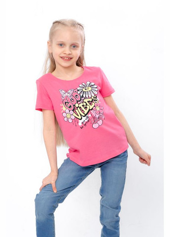 Помаранчева літня футболка для дівчинки фіолетовий носи своє (6012-2-v40) Носи своє