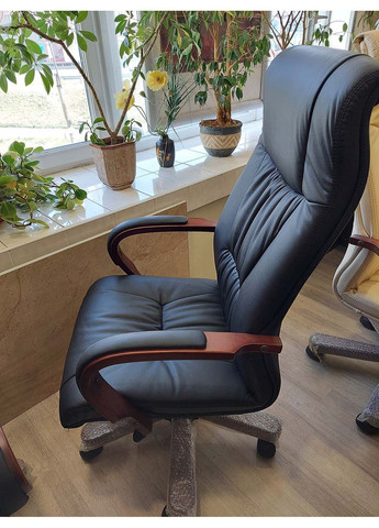 Кресло руководителя Корсика черное Діал (364553398)