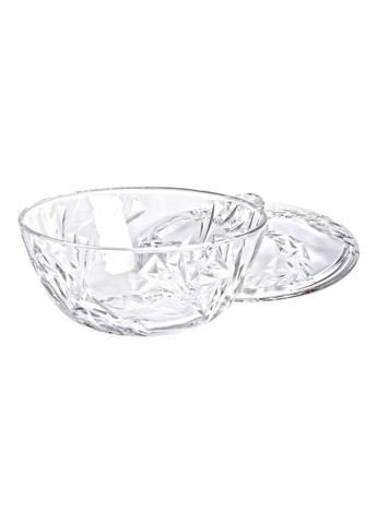 Салатниця скляна з кришкою 24 см під кришталь HP-YH-62 Yiwu (353503095)