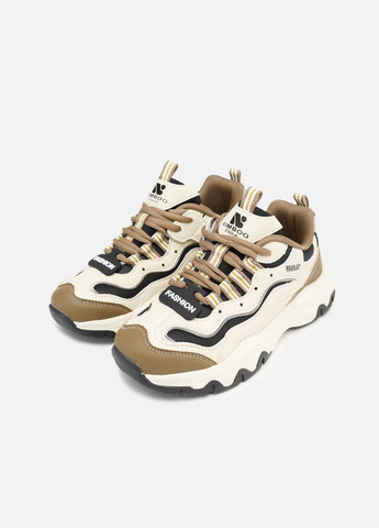 Коричневые демисезонные кроссовки на платформе для девочки цвет коричневый цб-00260503 Kimboo