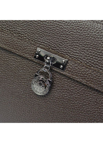 Сумка жіноча шкіряна саквояж каркасна для документів а4 темно-коричнева Serebro (371392445)