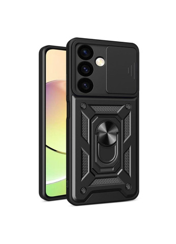 Чехол Shockproof для Samsung Galaxy S25 FE (SM-S731) - противоударный, с подставкой и шторкой для камеры - Black Primo (369608624)