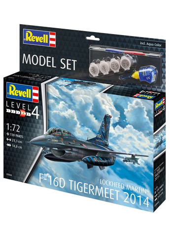 Сборная модель Самолет F16D Tigermeet 2014 уровень 4 масштаб 1:72 (RVL-63844) Revell _63844 (315402987)