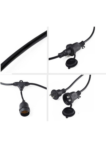 Уличная гирлянда с ретро лампами LED Edison 15шт 220V 10 метров с переходником SunLamp (304610425)