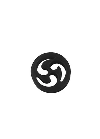 Тунель-трубка акрил чорного кольору з трьохкінцевою закрученою свастикою в отворі 5мм VFT04 No Brand (397548406)