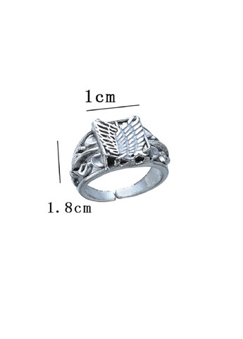 Кольцо с аниме атака на титанов крылья свободы кольцо амулет Shingeki no Kyojin в виде крыльев ангела No Brand (355803918)