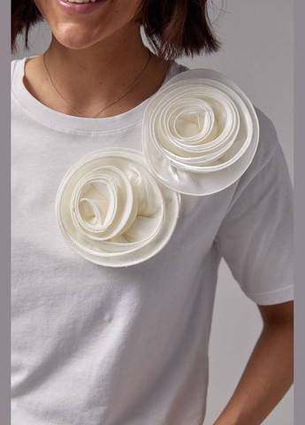 Молочна літня жіноча футболка бавовна No Brand 188