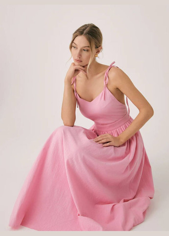Розовое повседневный платье DK/DL Мода без кордонів однотонное