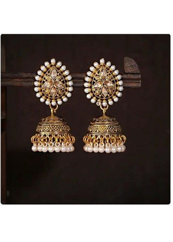 Розкішні вечірні сережки джумки - індійський стиль, 1664 Fashion Jewelry (336950231)