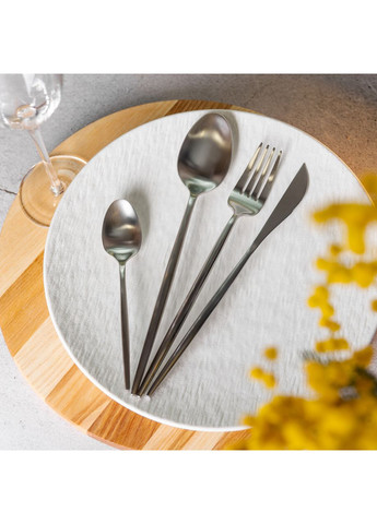 Набір столових приборів 24 предмети столовий набір на 6 персон Сріблястий HP-20-16 Yiwu (351431359)