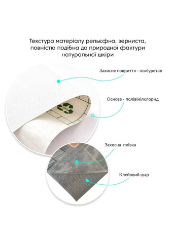 Самоклеюча екошкіра у рулоні 1.37х3м х 0.5мм Білий SW-00001415 No Brand (401290926)