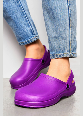 Крокси жіночі фіолетового кольору Let's Shop (325610124)