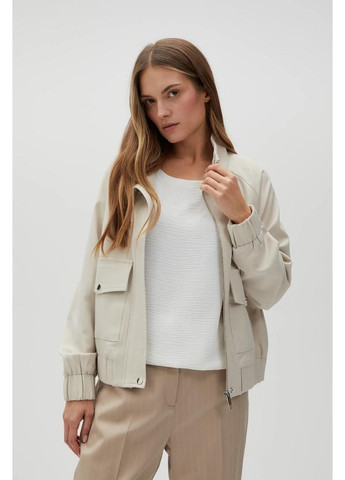 Бежевая демисезонная куртка Moodo