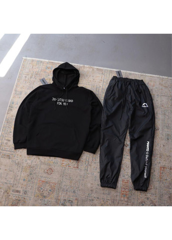 Чорний демісезонний костюм manto худі та штани,туреччина,преміум якість Україна