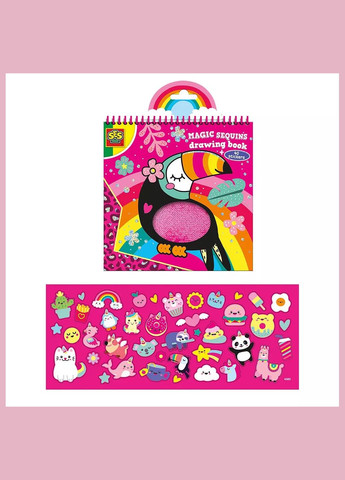 Книжка-раскраска — БЛЕСТКИ (15 листов для окрашивания, 40 стикеров с блестками) Ses Creative (326806138)