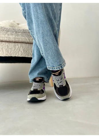 КРОССОВКИ ЖЕНСКИЕ NEW BALANCE 990 BLACK VIOLET НЬЮ БЕЛАНС 990 ЧЕРНЫЕ No Brand чёрные демисезоны (390650716)