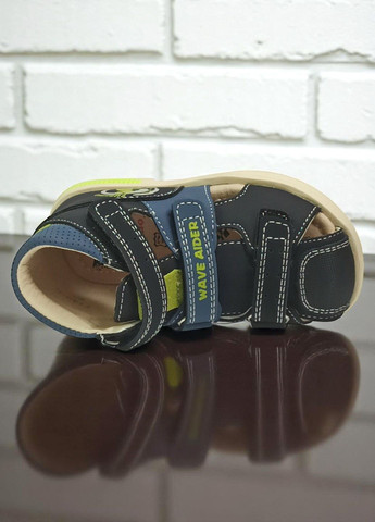 Синие повседневные ортопедические закрытые босоножки сандалии на липучках для мальчика том м Tom.M на липучке