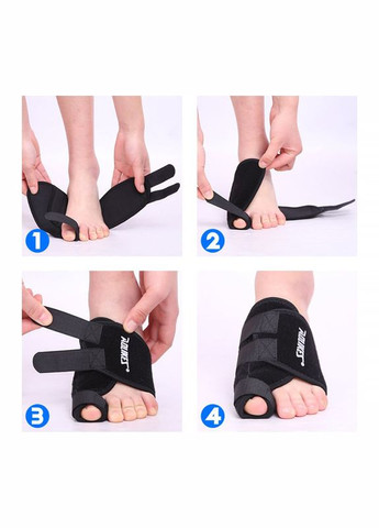 Фіксатор AOLIKES A-1051 Right black правий для корекції великого пальця 2 шт. Lesko (356499519)