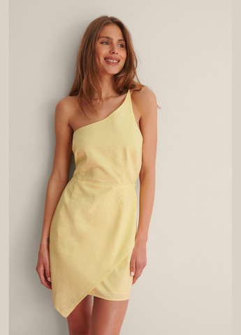 Світло-жовтий сукня літо,світло-жовтий, NA-KD