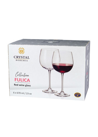 Бокал для вина 670 мл, 6 шт. Fulica 1SF86/00000/670 Bohemia (282720680)
