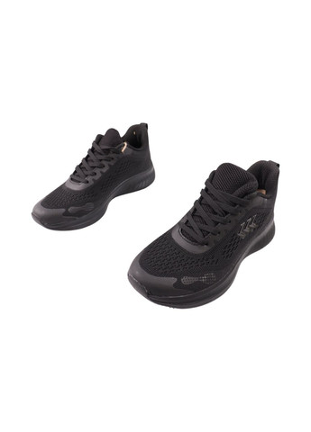 Чорні кросівки чоловічі чорні текстиль Restime 258-24LK