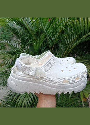Белые крокс классик хайкер клог платформа clog Crocs